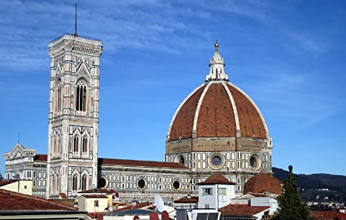 SPJOYSP pintar por numeros niños laminas para pintar al oleo Ciudad Italia Cúpula de Florencia Catedral Campanario de Giotto Santa Maria del Fiore 16X20 inch