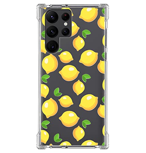 Tumundosmartphone Funda Silicona Antigolpes para Samsung Galaxy S22 Ultra 5G diseño Limones Dibujos