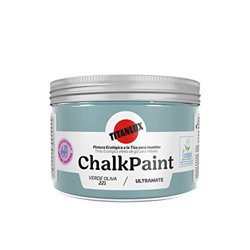 Titan - Chalk Paint Pintura a la Tiza (150 ml, Verde Oliva)