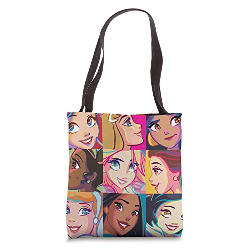 Disney Princess Characters Pop Art Grid Tote Bag