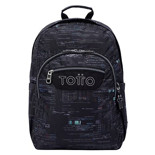 TOTTO Mochila escolar adaptable a carro letras internet - Acuareles