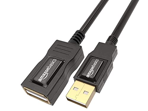 Amazon Basics - Cable alargador USB 2.0 tipo A (1 m), negro