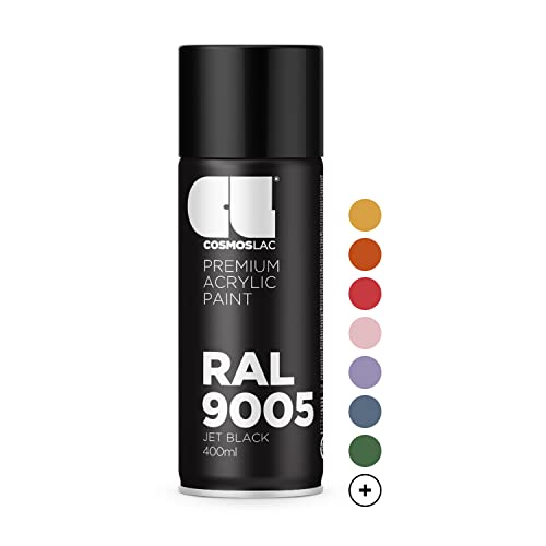 COSMOS LAC - SPRAY PREMIUM ACRYLIC SATINADO RAL 400 ML - RAL 9005 Negro intenso