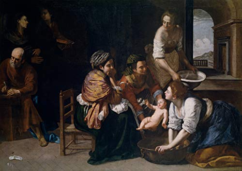Artemisia Gentileschi Giclee Papel de Arte impresión Obras de Arte Pinturas Reproducción de Carteles(El Nacimiento de San Juan Bautista)