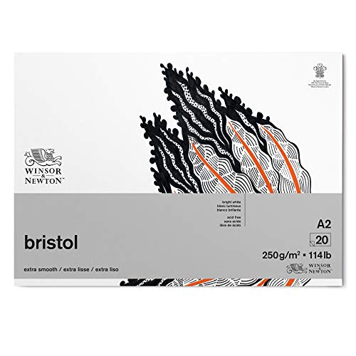 Winsor & Newton Bloc Dibujo Bristol, Color Blanco Brillante, DIN A2