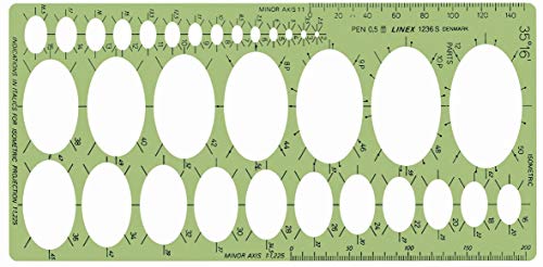 Linex 100414278 Ellipse - Plantilla de dibujo con forma de amapola verde transparente