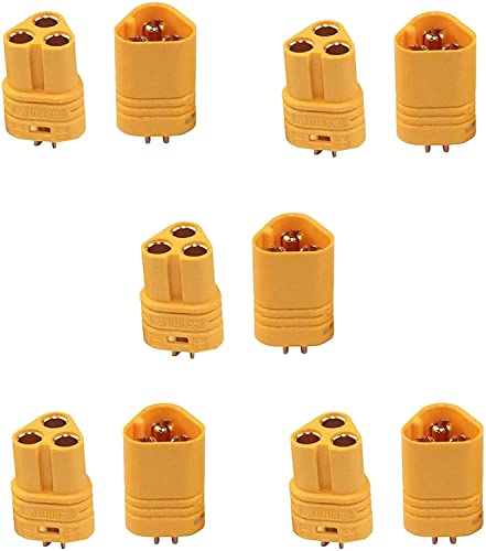 YUNIQUE Espana 10 Piezas (5 Pares) MT60 3.5 mm plátano Bullet Plug Conector Conjunto para RC ESC a Motor