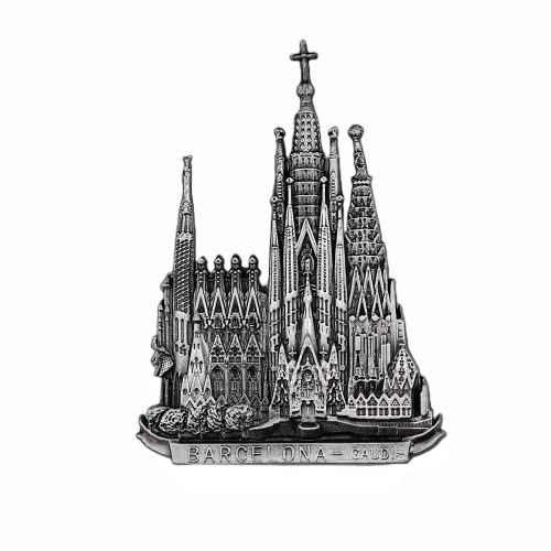 Imán para nevera de la Sagrada Familia Catedral Barcelona España, recuerdo de viaje, decoración magnética