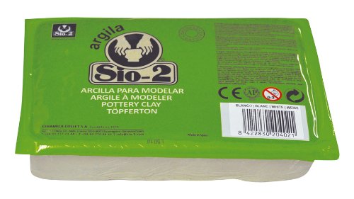 Sio-2 Argilla - Arcilla para cerámica (1,5 kg), color blanco