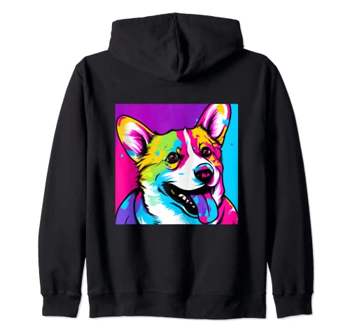 Corgi Art Pop Pintura moderna contemporánea Sudadera con Capucha