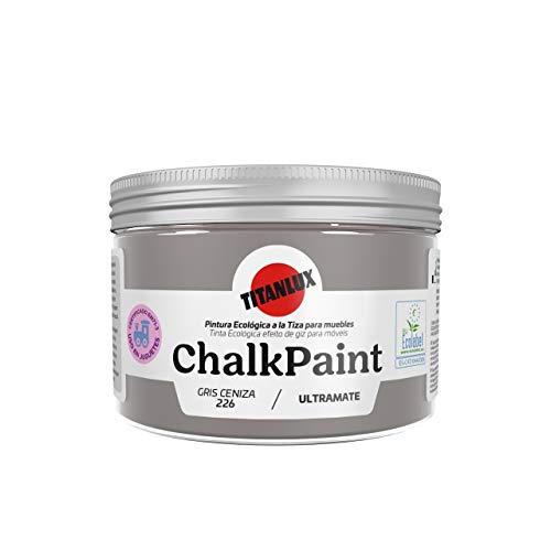 Titan - Chalk Paint Pintura a la Tiza (150 ml, Gris Ceniza)
