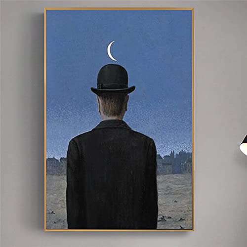 Rene Magritte Surrealismo Reproducciones de obras de arte clásicas Carteles pintados en lienzo Imágenes artísticas de pared para la decoración de la sala de estar 80X120cm (31x47in) Sin marco
