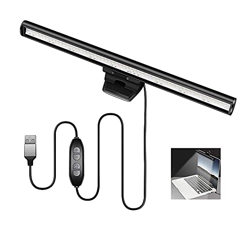 Lámpara LED para monitor de portátil,Lampara Escritorio LED,Lámpara de pantalla LED Amigable para Los Ojos,Sin Deslumbramiento Ni Parpadeo,Luz Operada por USB,Uso en El Hogar/Oficina/Café