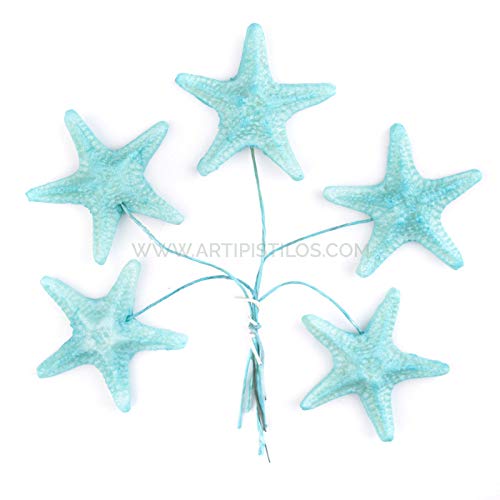 Artipistilos® Estrella De Mar De Porcelana Fría 3,5 Cm - Azul - Flores De Porcelana