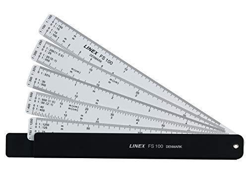 Linex 100411000 FS 100 - Línea de reducción de abanicos (5 escalas de 15 cm, 22 divisiones diferentes)