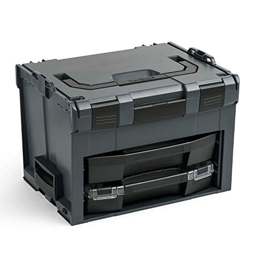 Bosch Sortimo LS BOXX 306 - Caja de herramientas vacía con i-BOXX 72 I3 y cajón LS 72 en negro, maletín de herramientas profesional vacío, de plástico