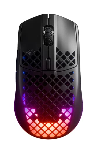 SteelSeries Aerox 3 Wireless Onyx (2022) - Ratón para juegos superligero - Diseño resistente al agua de 68 g - Duración de la batería de 200 horas