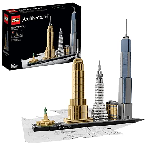 LEGO 21028 Architecture Ciudad de Nueva York Set de Construcción de Ciudad, Decoración de Oficina, Idea de Regalo Coleccionable, Juego de construcción, Multicolor