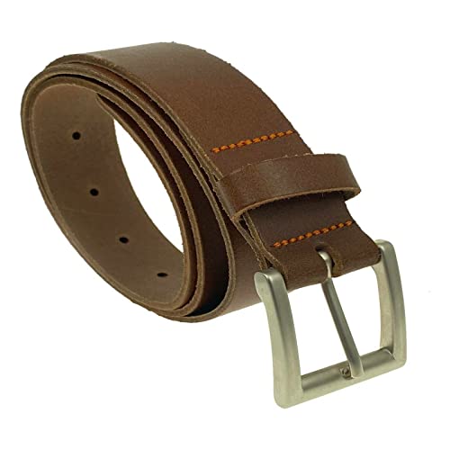 Cinturón de cuero de larga duración para hombre de 30 mm, canela, XXL/112/122 cm