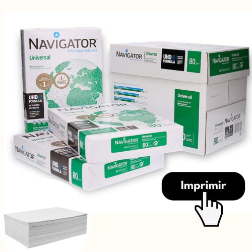 OFFICEPAPER- Papel Navigator DIN A4 multifunción 80gr - 5 paquetes (2.500 folios)