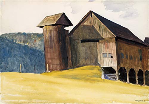 Edward Hopper Giclee Papel de Arte impresión Obras de Arte Pinturas Reproducción de Carteles(Granero y silo Vermont)