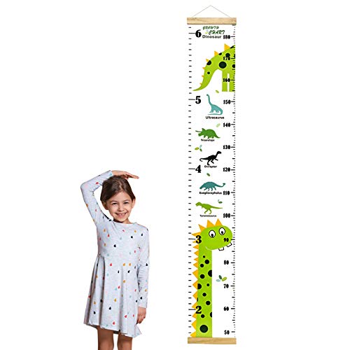 Medidor Altura Niños cm y Pies Tabla de Crecimiento de Dinosaurio de Doble Escala Tabla de Medición de Altura de Pared Infantil 50-180cm
