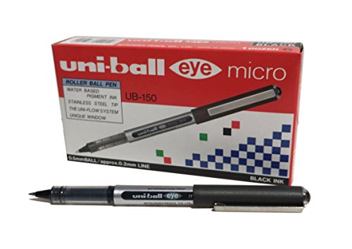 Uni-ball UB-150 - Eye Micro, 12 unidades, Negro