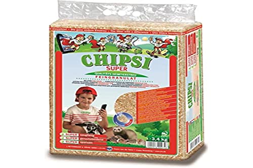 Chipsi Lecho para Conejos Super Higiénico (3,4 kg). Lecho para Pájaros, Hamsters, Cobayas, Roedores con Materiales Naturales Biodegradables, Ecológicos.