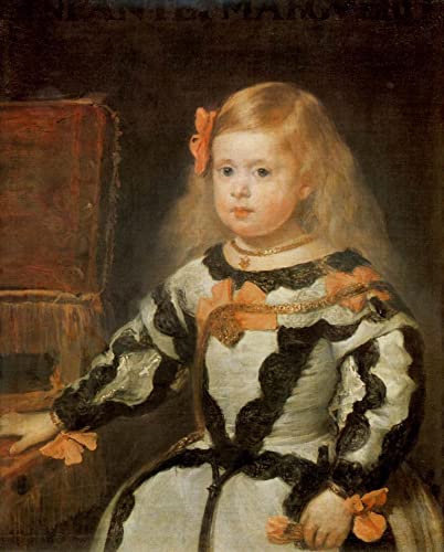 SERAVE Impresiones En Lienzo Arte Arte Lienzo Pintura famosa Retrato de la Infanta Margarita porDiego Velázquez para sala de estar 60x90cm