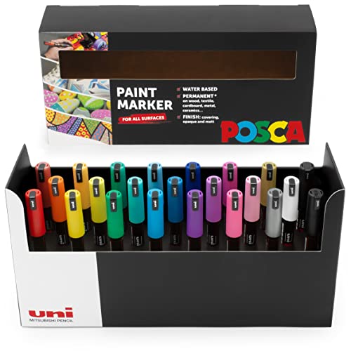 Posca - PC-1MR - Rotuladores de pintura - 0,7 mm - Juego de 23 colores