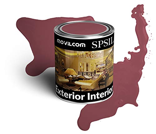 MovilCom® - Bote de pintura alquídica esmalte interior exterior color Rojo burdeos, 125ml, mod.8738