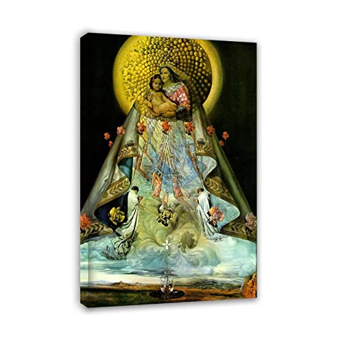 Apcgsm Salvador Dali poster. Reproducciones cuadros famosos en lienzo. Surrealismo Pósters e impresiones artísticas' La Virgen de Guadalupe'. Cuadros decorativo 60x96cm(23.6x37.8) Enmarcados