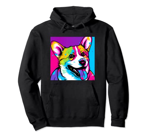 Corgi Art Pop Pintura moderna contemporánea Sudadera con Capucha