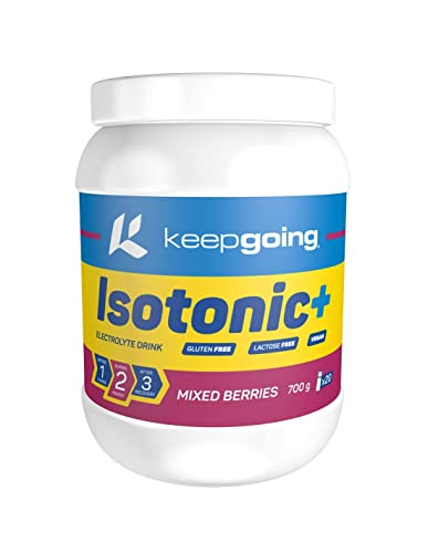 Keepgoing Isotonic + Bebida Isotónica en Polvo Sabor Frutos Rojos | Sales Minerales para Deporte | Electrolitos en Polvo | Isotónico en Polvo para Ciclismo | Rápida Asimilación | 700 g