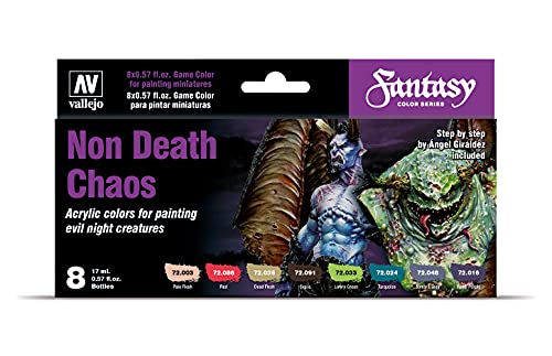 Vallejo 72302 Game Color - Colores Acrílicos, Non Death Chaos, 17 ml, 8 uds