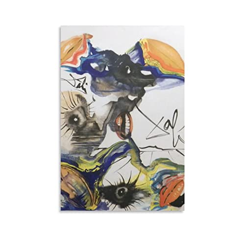 Póster en lienzo con diseño de mariposa y labios de Salvador Dali de 1971 por Salvador Dali, arte de pared, arte moderno, obras de arte para el hogar, 40 x 60 cm