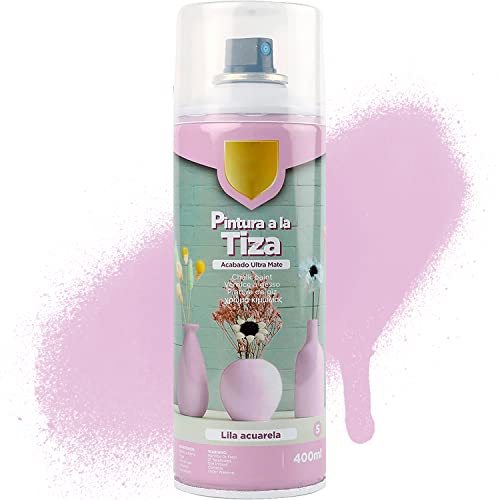 MovilCom® - Pintura en spray a la tiza, acabado Ultra Mate, Lila Acuarela, 400ml, mod.T-005