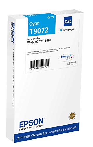 Epson C13T907240 - Cartucho de tóner adecuado para WF6090, color cyan