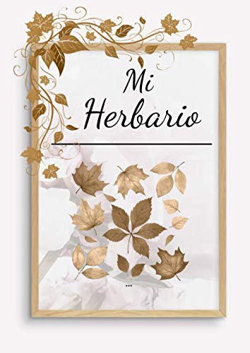 Mi herbario: Cuaderno para completar hojas y flores secas - recolección, determinación, almacenamiento - 110 páginas de papel con puntos blancos - identificación de la planta