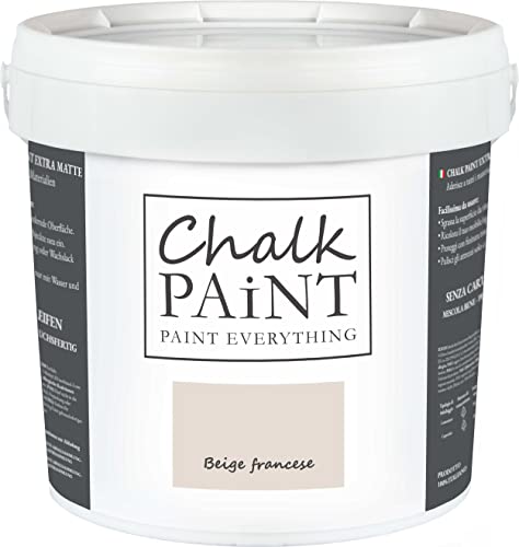 Chalk Paint Everything® – Pintura tiza Beige Francese vuelva a dar color fácilmente todo tipo de material sin lijar (5 Litros)