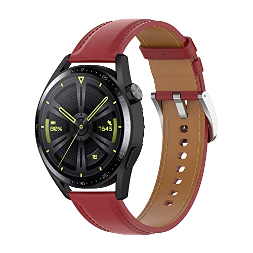 KingFan 20mm Cuero Correa Compatible con Samsung Galaxy Watch 5 40mm 44mm/Pro 45mm,Galaxy Watch 4 40mm 44mm/Classic 46mm 42mm(2021),Galaxy Watch 3 41mm/Watch 42mm/Active 2 40mm 44mm