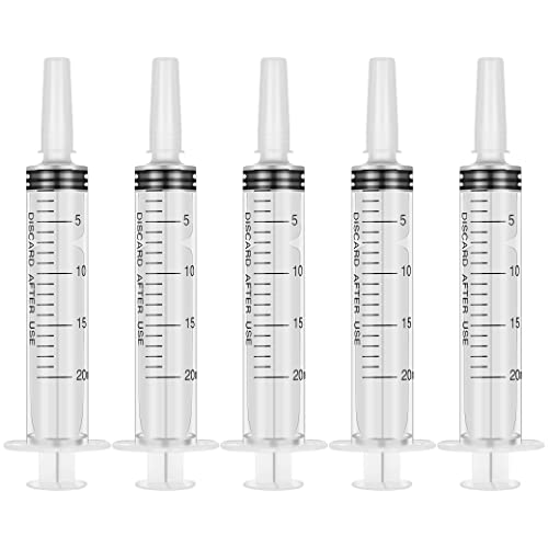 tao pipe 5 piezas Jeringa alimentación 20 ml Jeringuilla sin Aguja Jeringuilla Comida para Pájaros Jeringuillas Plastico para Alimentación de animales recién nacidos, medición de líquidos, Riego