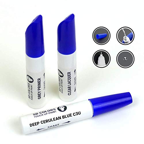 SD COLORS - Kit de reparación de bolígrafos de Pintura para retoques, 12 ml, Color Azul cerúleo