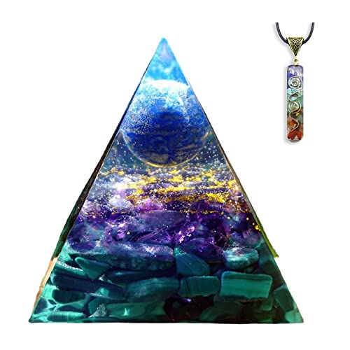 ZTBH Pirámide de Cristal Lapis Lazuli Ball Malachite Pyramed Pyramids Orgone Energy Cristales curativos