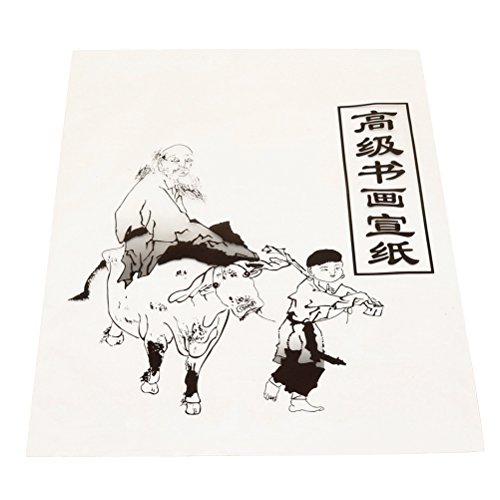 Healifty 30 hojas papel de caligrafía china papel xuan dibujo papel de arroz papel sumi práctica papel en blanco