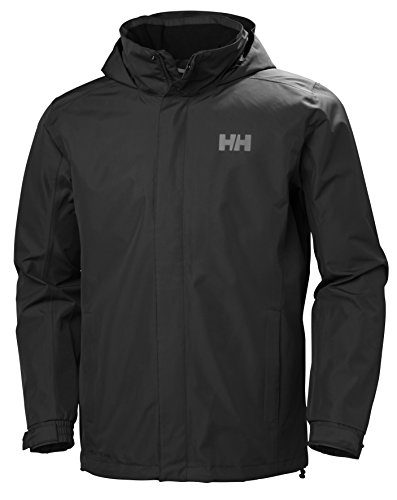 Helly Hansen Dubliner Jacket Chaqueta Chubasquero para Hombre de Uso Diario y para Actividades marítimas con la tecnología Helly Tech, Negro, L