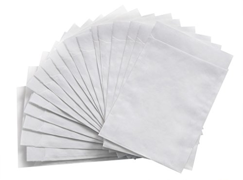 logbuch-Verlag 50 bolsas de papel pergamino 13 x 18 cm blanco transparente - embalaje para pequeños regalos galletas jabón caramelos