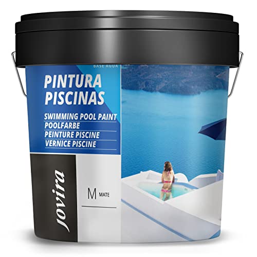 JOVIRA PINTURAS Pintura Piscinas al Agua. Protección y decoración de piscinas. (20 Kilos, Azul)
