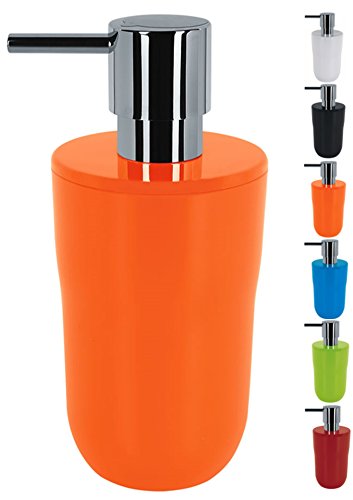 Spirella Dispensador de jabón líquido, capacidad 7,5 x 7,5 x 16,5 cm, 300 ml, color naranja