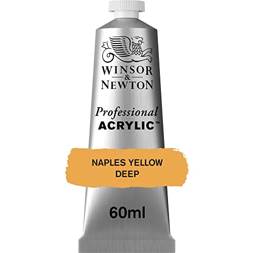 Winsor & Newton Professional - Pintura acrílica tubo 60 ml, color Amarillo Nápoles oscuro
